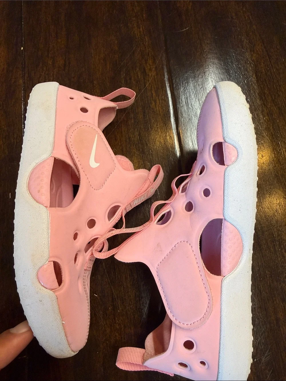 Nike Kids Coral Pink Slip-On Water Shoes with Pull Tabs